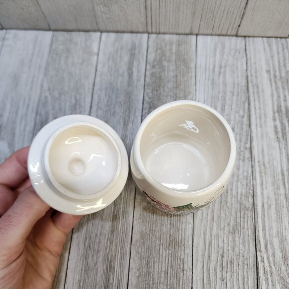 Vintage Knotts Berry Farm Ceramic Canister Sugar Jam White 5'' - Made in Japan - Picture 4 of 8